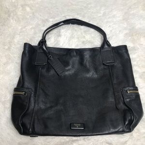 Black fossil tote